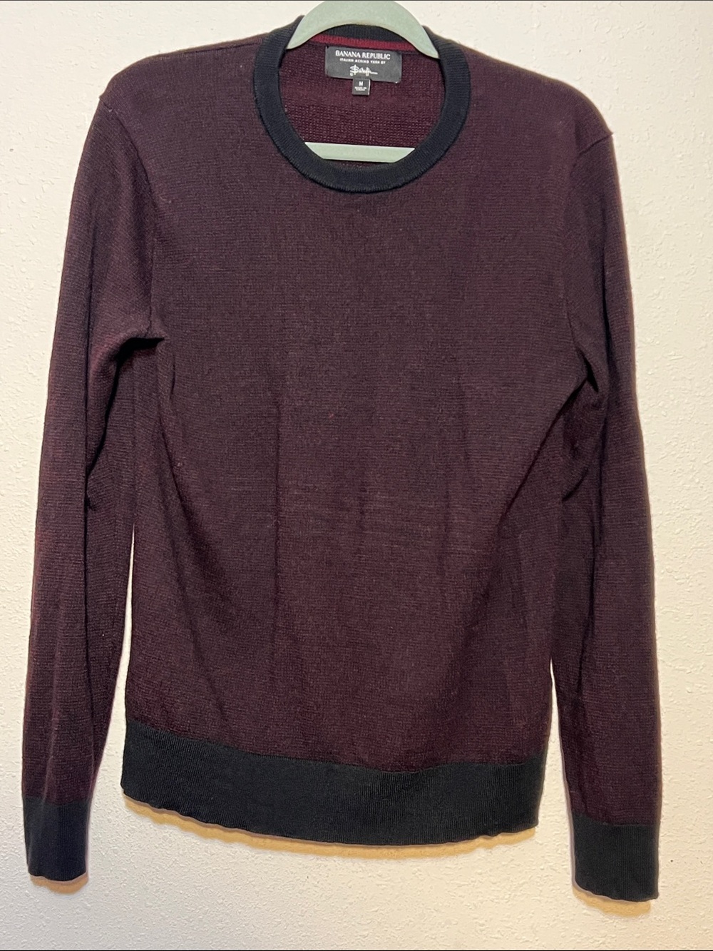 Banana Republic Italian Merino Wool Sweater Baruffa Crewneck Size Medium